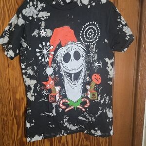 Hot Topic Black and White Jack Skellington Tee